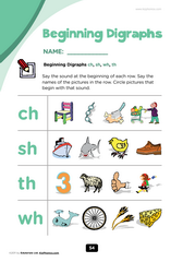 digraphs ch, sh, th, wh