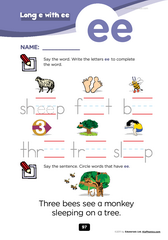 ee vowel digraph sentence