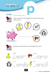 beginning consonant p