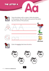 preschool alphabet worksheets