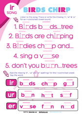 Birds chirp er ir ur vowel