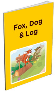 Fox, dog & log